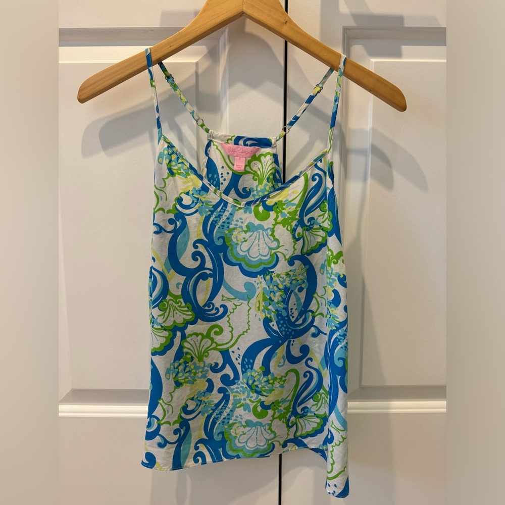 Lilly Pulitzer / Silk Spaghetti Strap Tank Top / Small